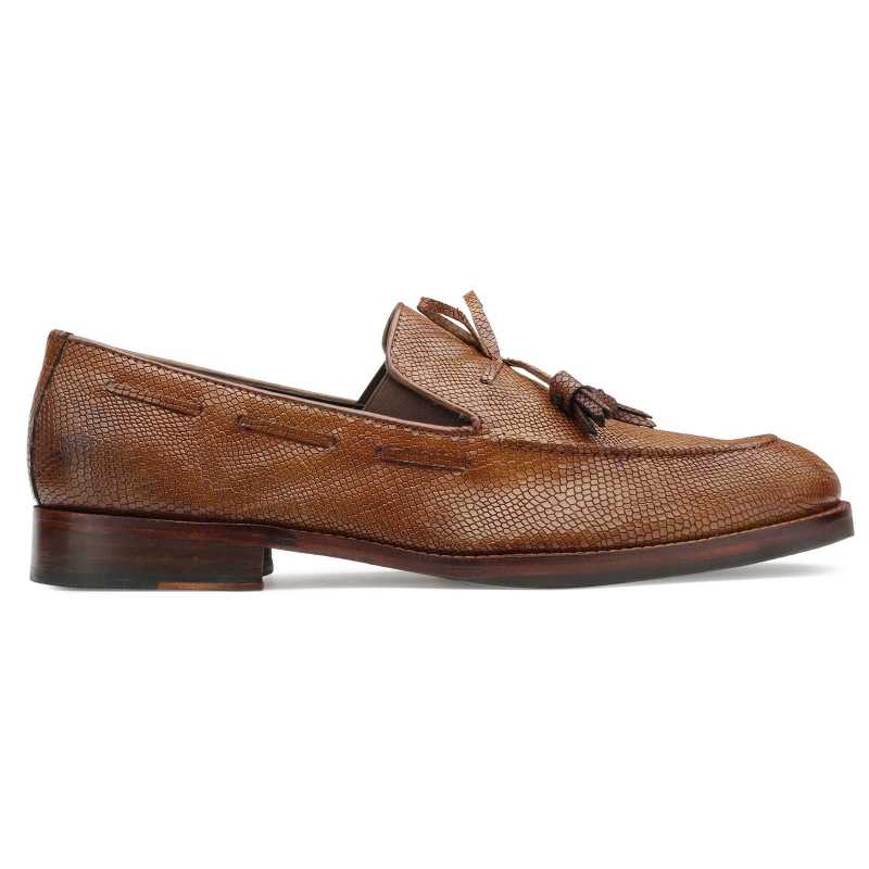 Hilton Bow Tassel Loafers in Tan
