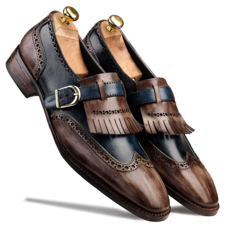Mark Goodyear-welted fiddleback Loafers in Brown