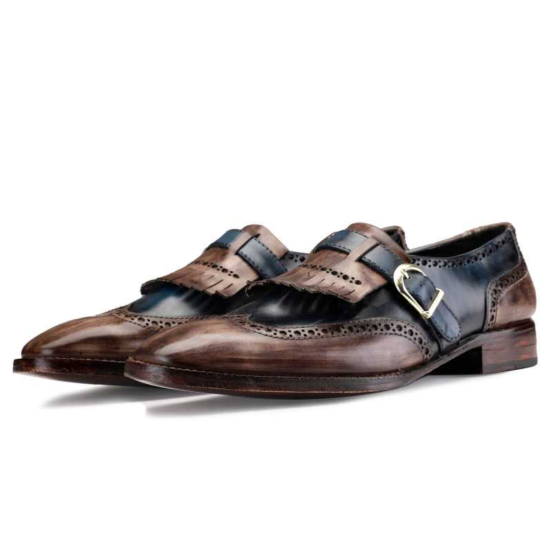 Mark Goodyear-welted fiddleback Loafers in Brown