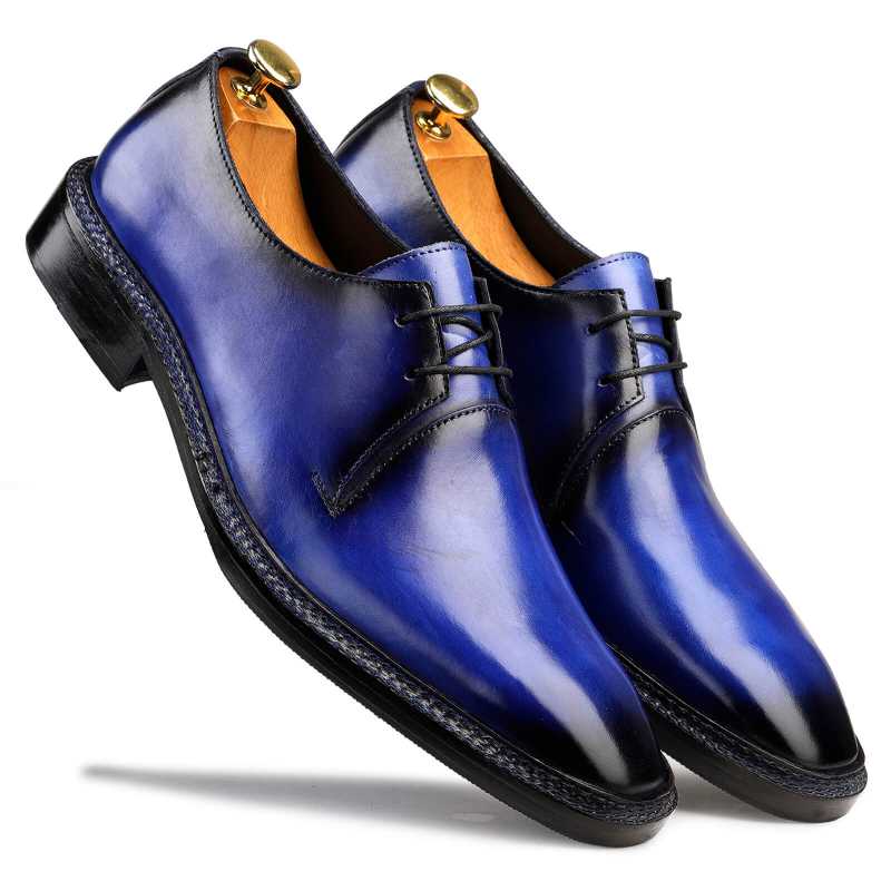 Baron Derby Shoes in Blue