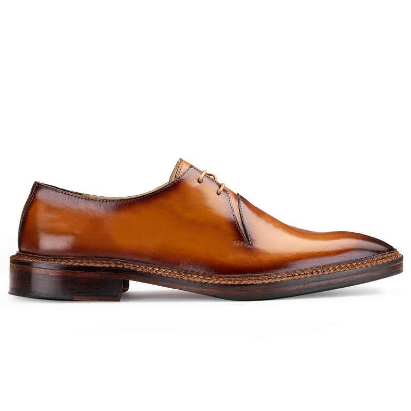 Baron Welted Derby Shoes in Tan