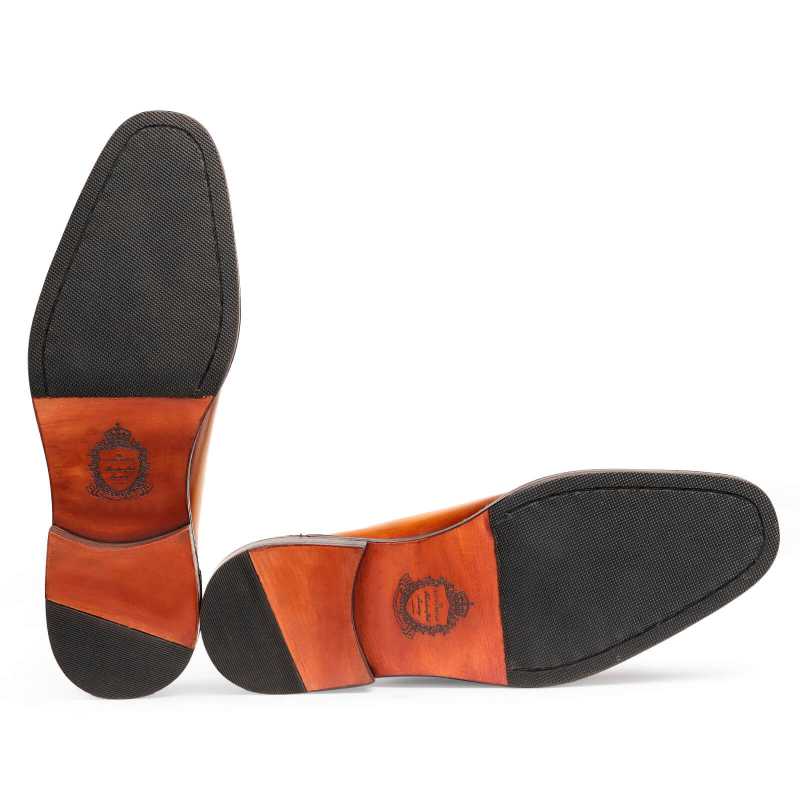 Baron Welted Derby Shoes in Tan