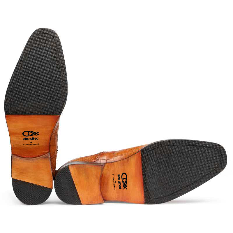 Noble Ankle Boots with Zipper in Cognac