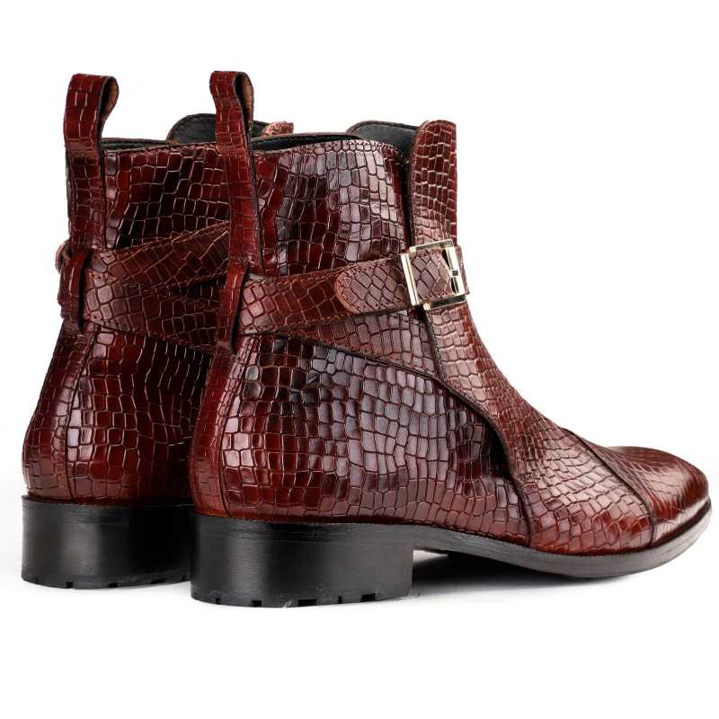 Scales Patina Jodhpur Boots in Wine