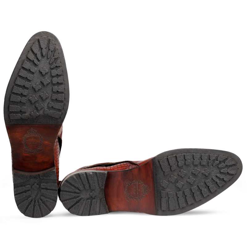 Scales Patina Jodhpur Boots in Wine