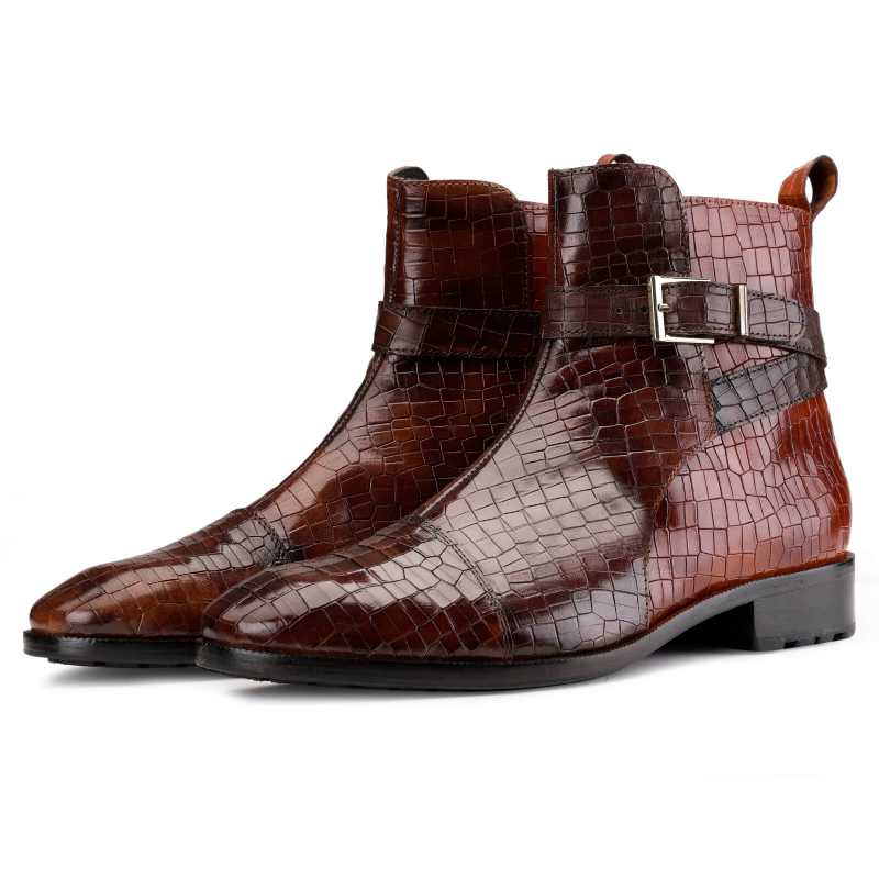 The Jodhpur Boots in Patina Brown - men's shoes, view 3