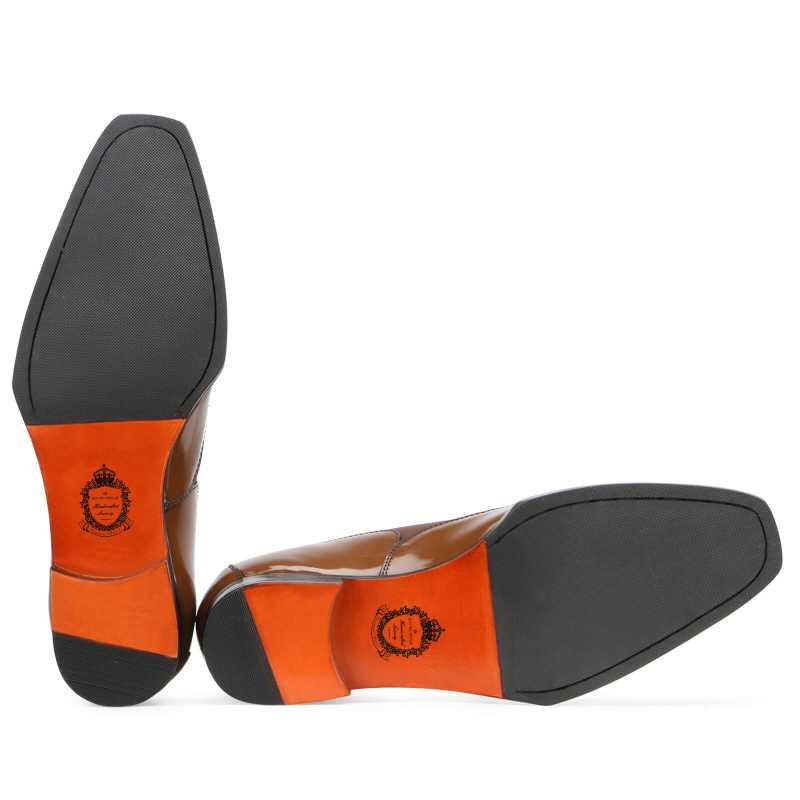 Pascal Designer Derby Shoes in Tan