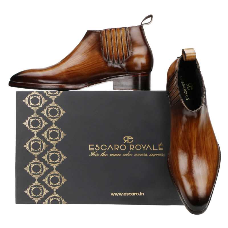 Arkle Chelsea Boots in Cognac