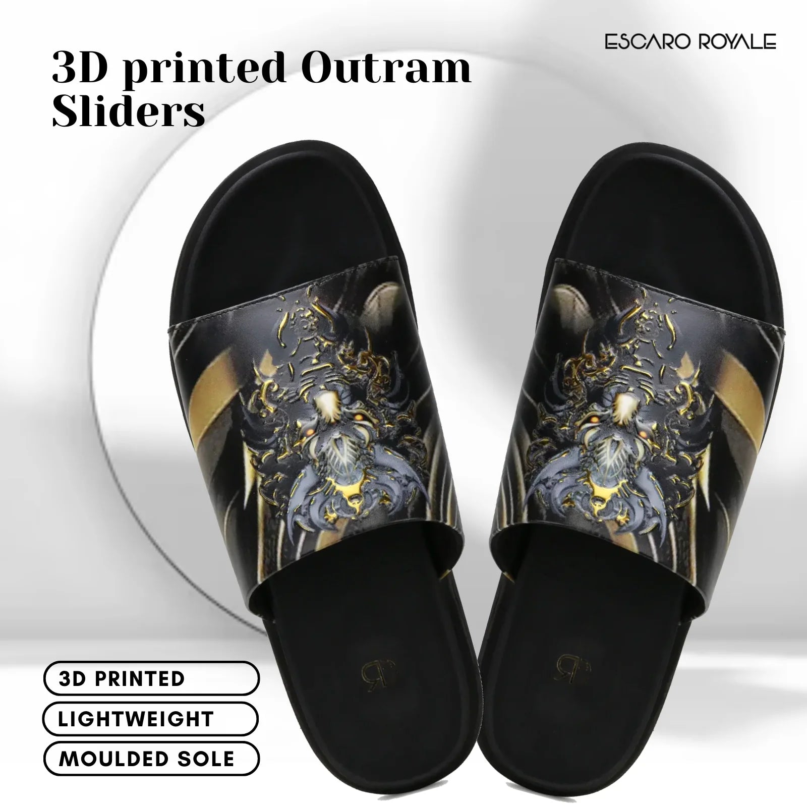 The Outram 3D Printed Slippers In Grey