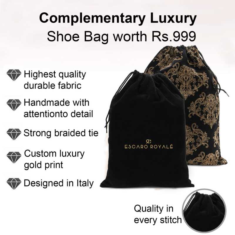 Wedlock Black-Gold Designer Loafers