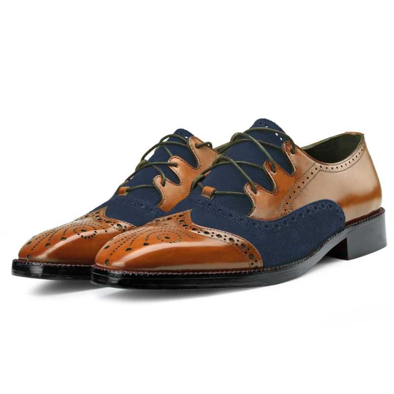 Bart Criss Cross Oxford Tan Blue