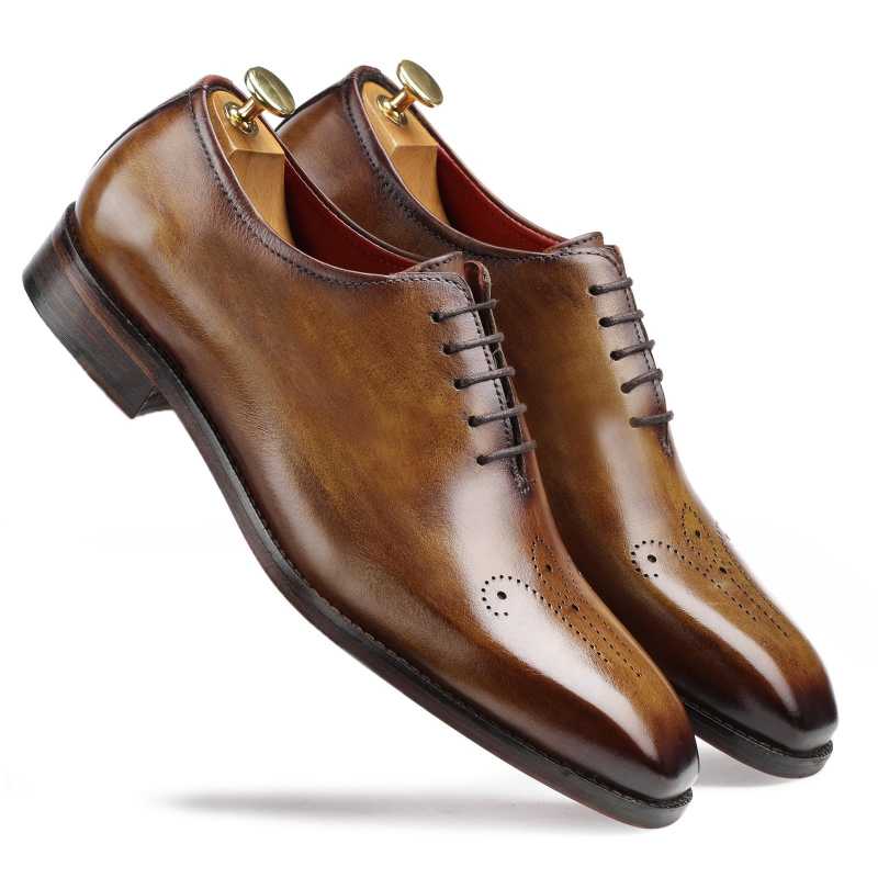 Nicholas Wholecut Oxford Shoes in Tan