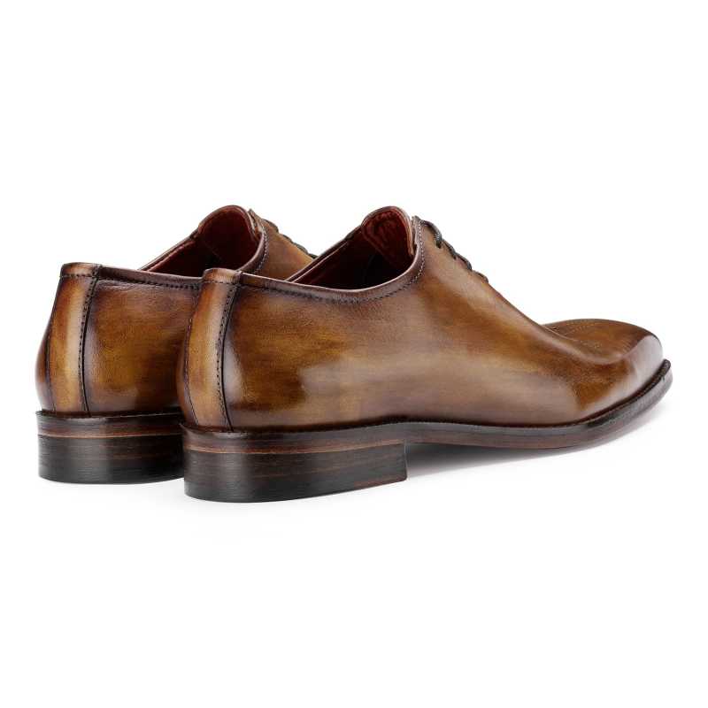 Nicholas Wholecut Oxford Shoes in Tan