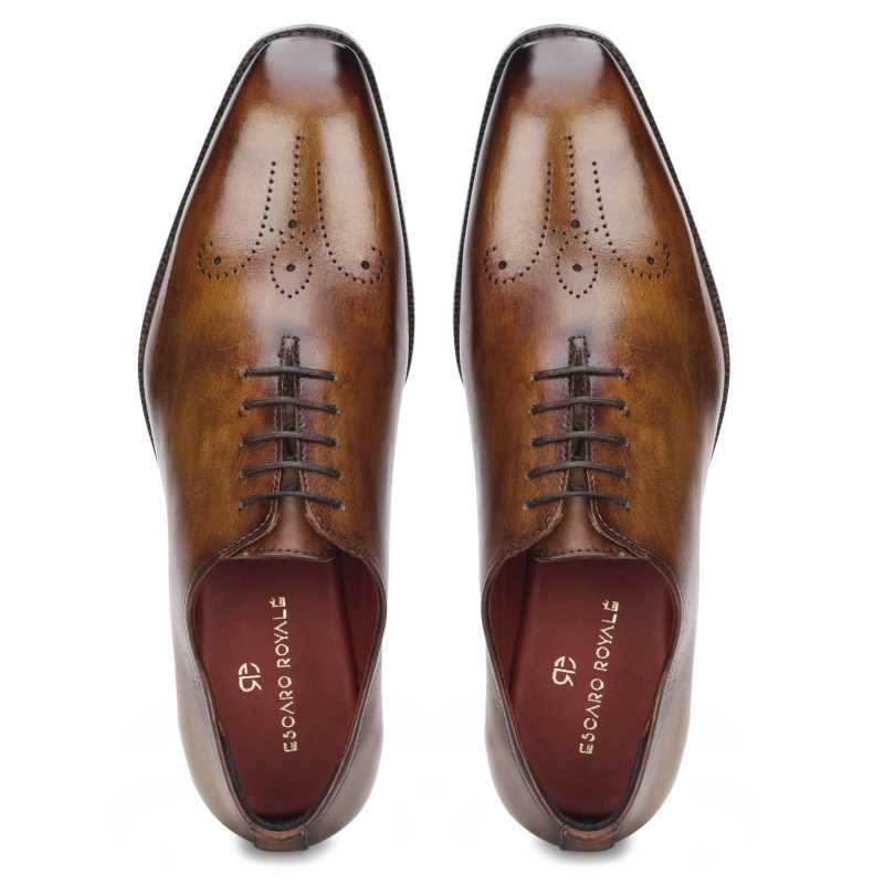 Nicholas Wholecut Oxford Shoes in Tan