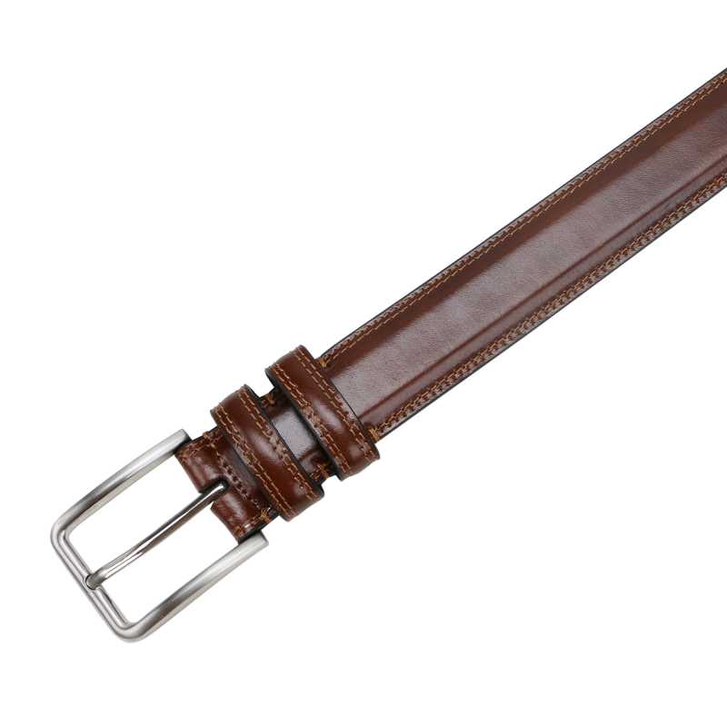 Beruto Mens Luxury Leather Belt In Brown