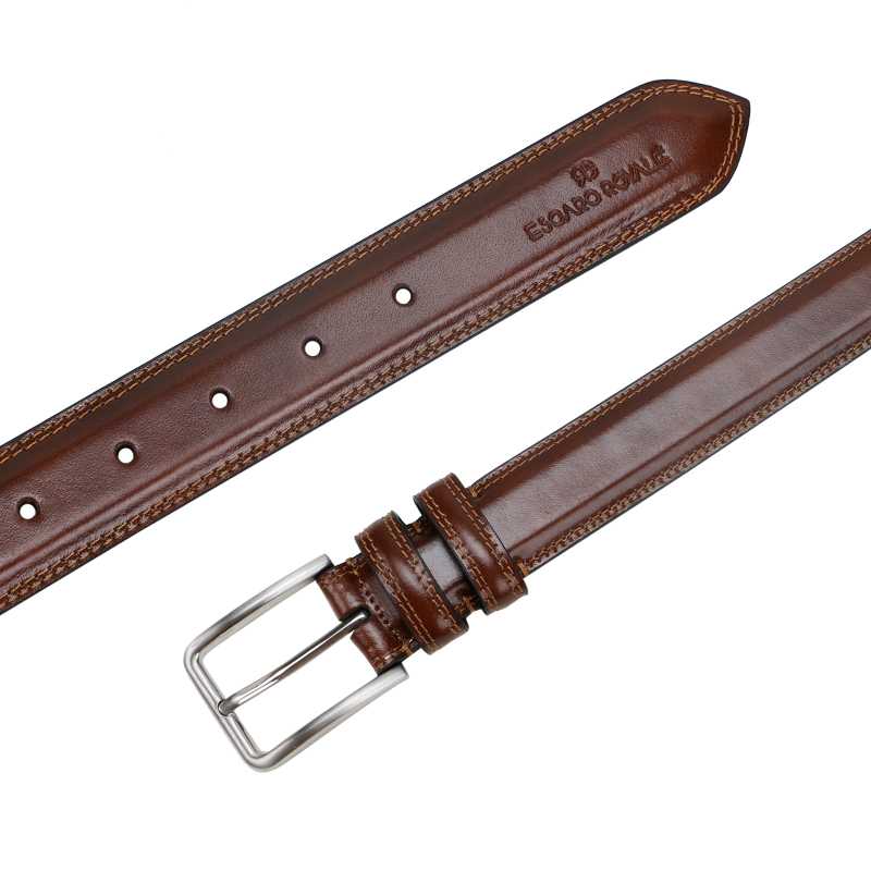 Beruto Mens Luxury Leather Belt In Brown