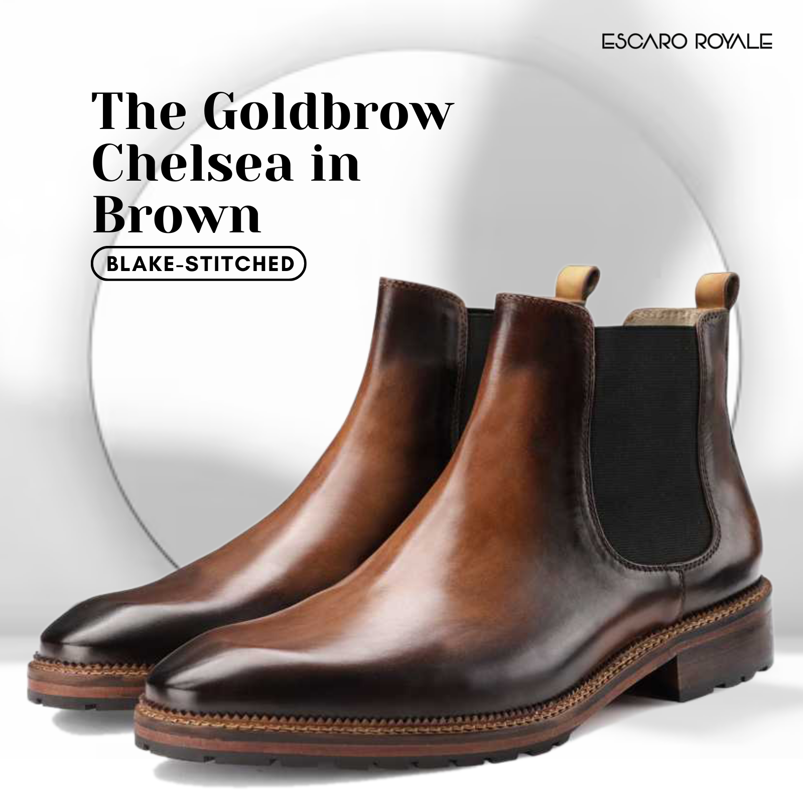 Goldbrow Classic Chelsea Boots in Brown