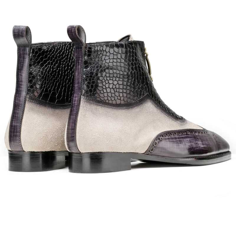 Bernardo Zipper Boots in Gray
