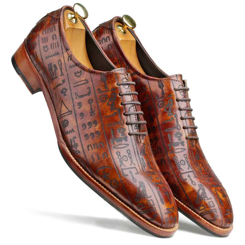 Aztec Designer Oxfords in Brown