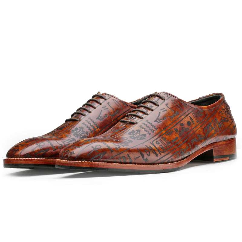 Aztec Designer Oxfords in Brown