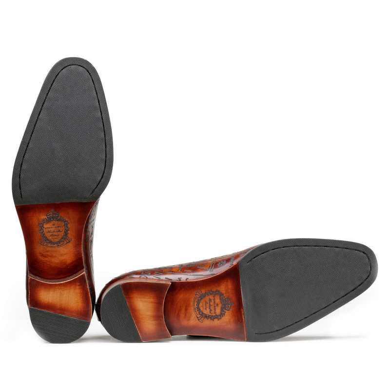 Aztec Designer Oxfords in Brown