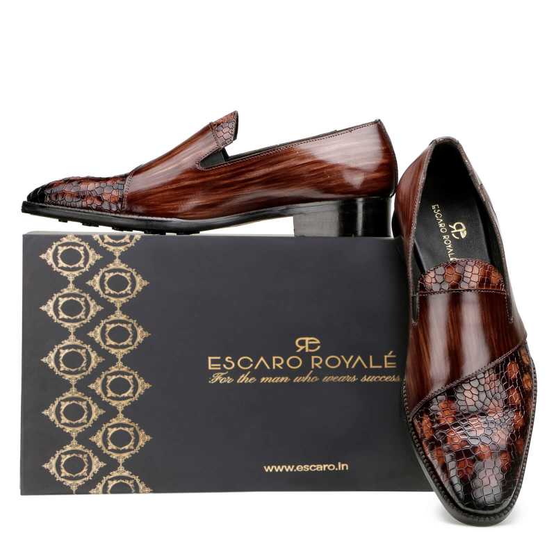 Romigi Designer Loafers in Brown