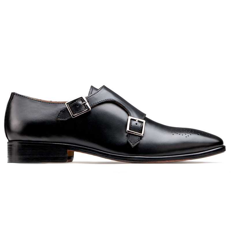 The Lincoln Monk Medallion Loafer In Black / clearance