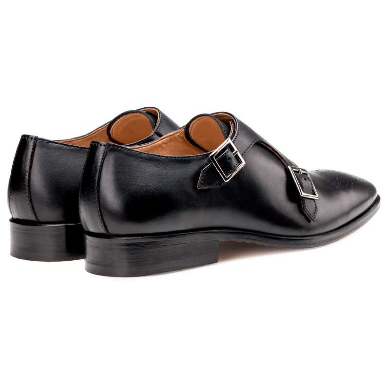 The Lincoln Monk Medallion Loafer In Black / clearance