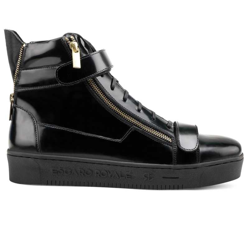 Phenom Hightop Patent Sneakers in Black