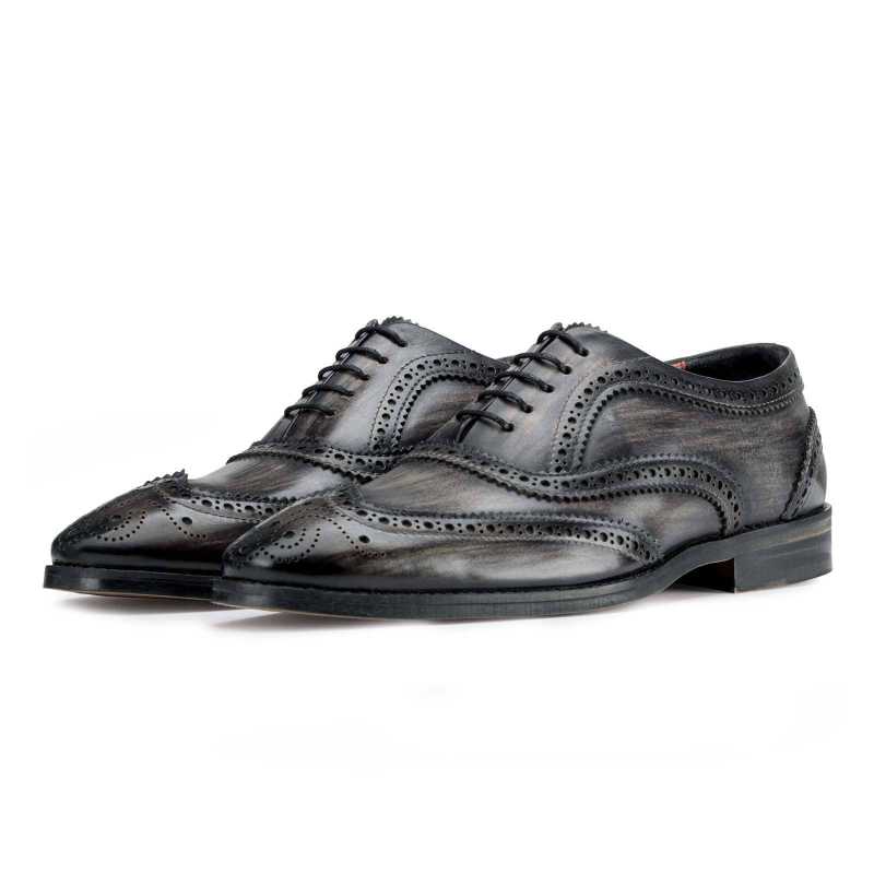 Gray Wingtip Brogues