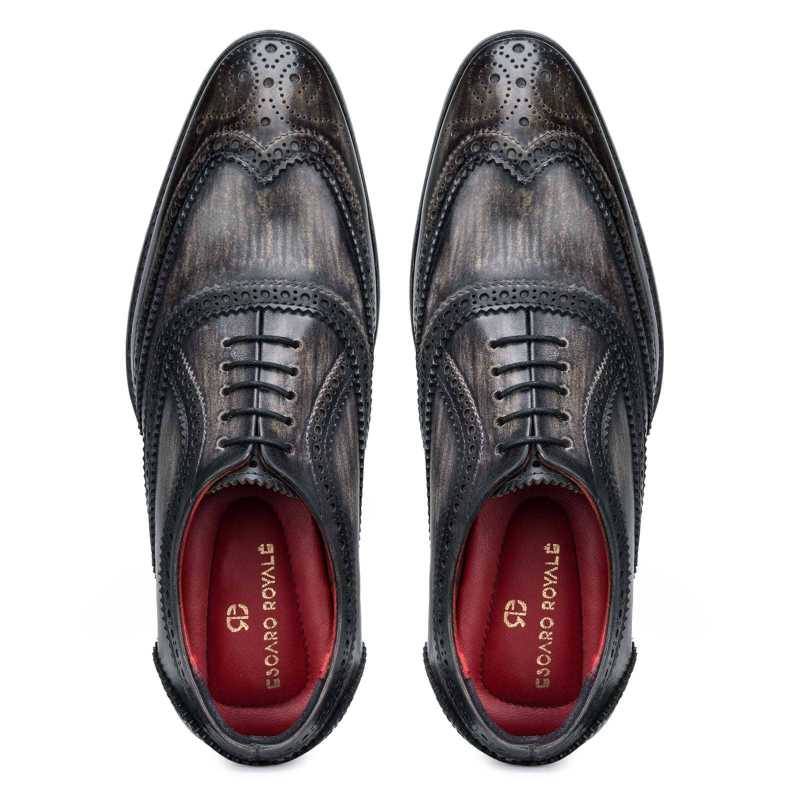 Gray Wingtip Brogues