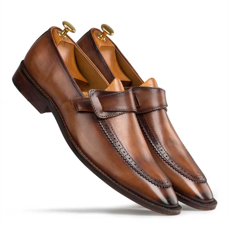 Tan Designer Penny Loafers