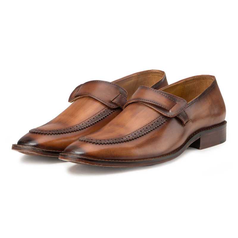 Tan Designer Penny Loafers