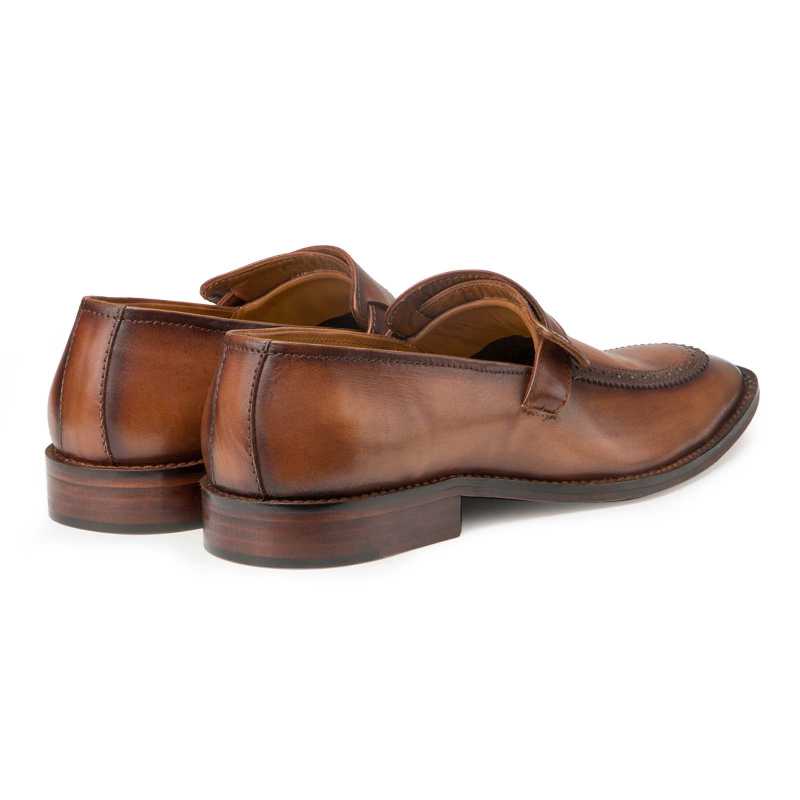 Tan Designer Penny Loafers