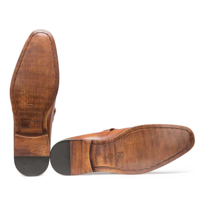 Tan Designer Penny Loafers