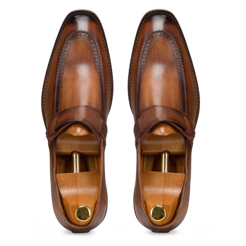 Tan Designer Penny Loafers
