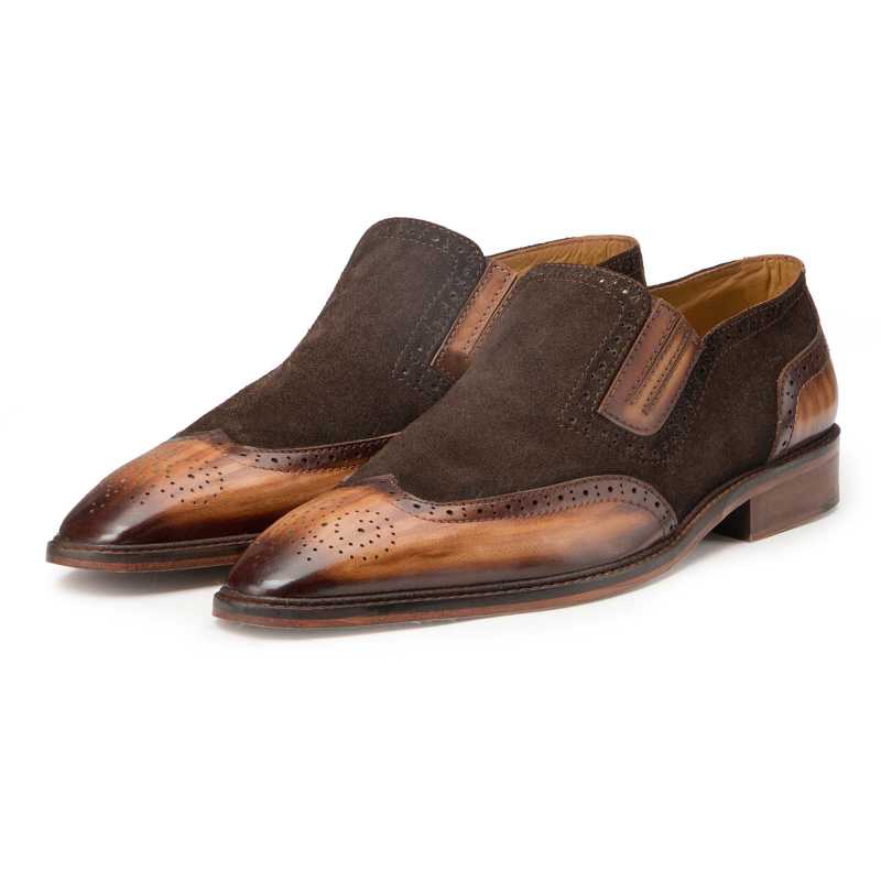 Vecasa Wingtip Loafers in BrownTan