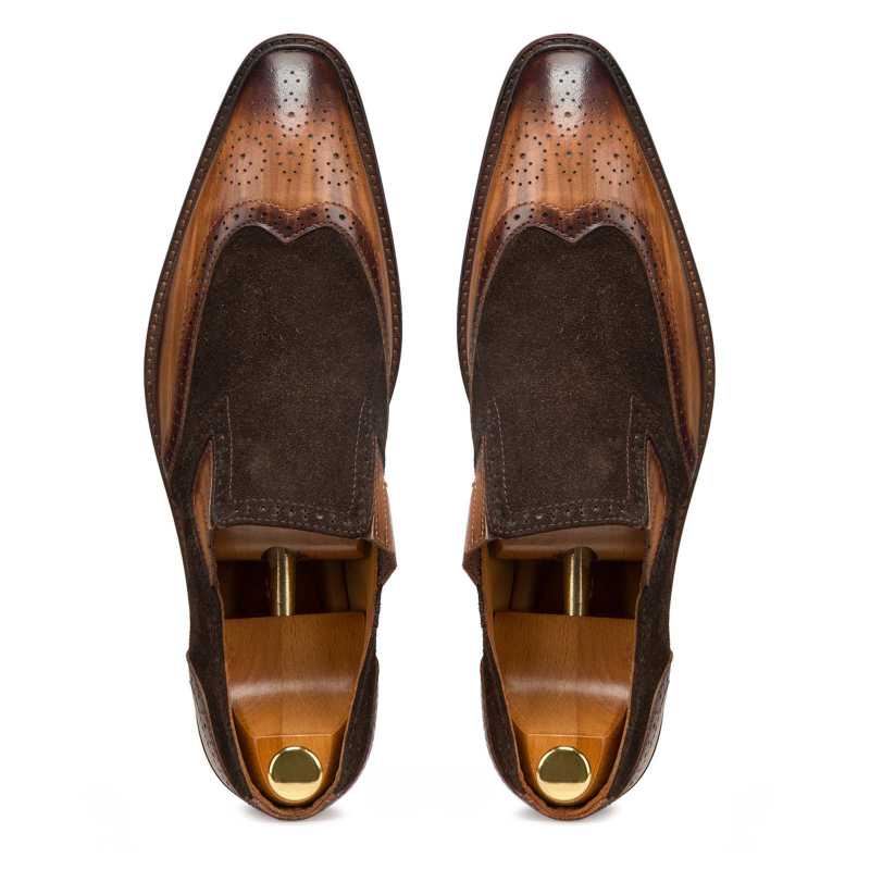 Vecasa Wingtip Loafers in BrownTan