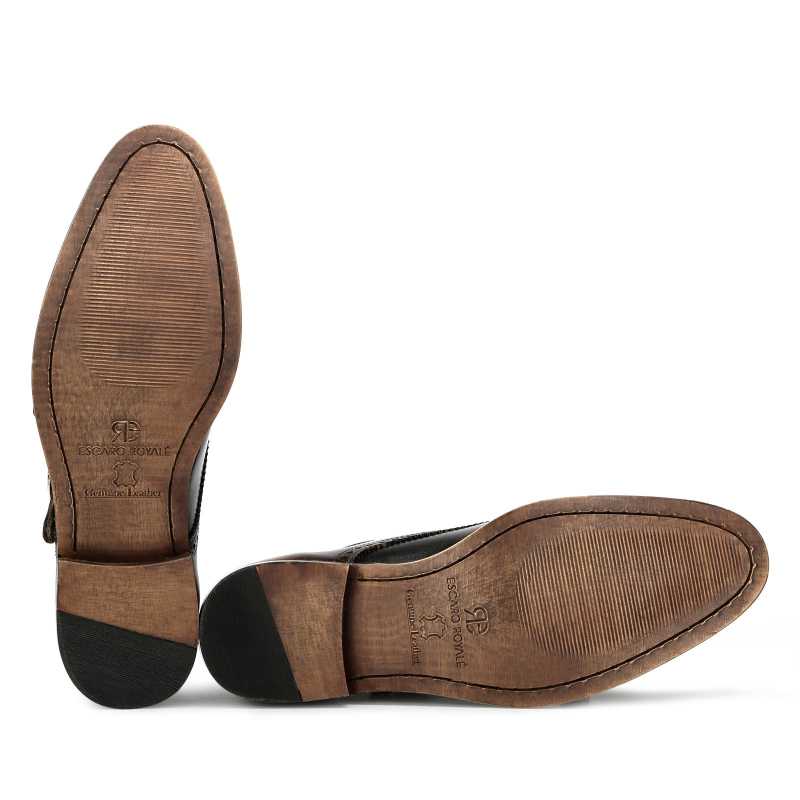 Wooden Finish Double Monks in Brown