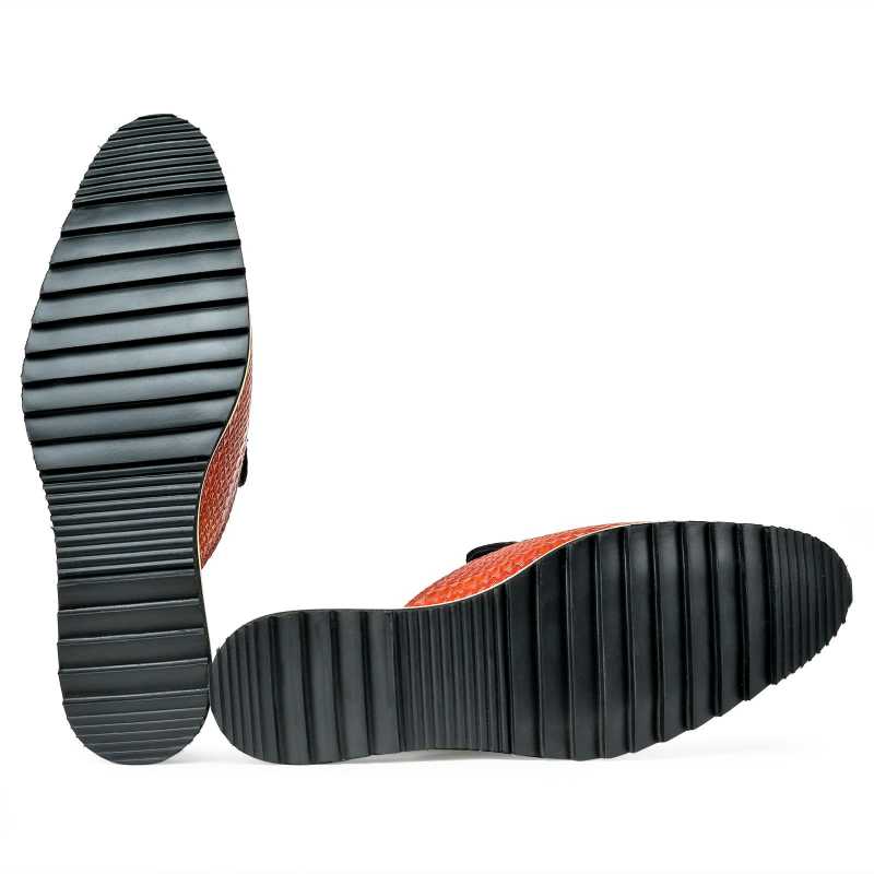 Hale Croco-embossed Mule Slippers in Tan