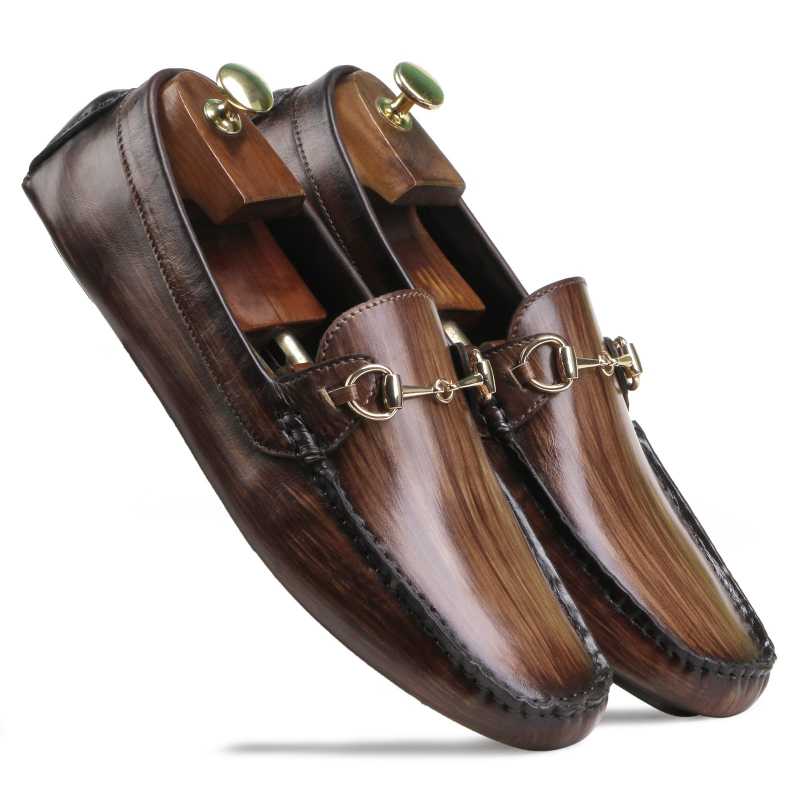 Branson Loafers in Brown Wood Finish
