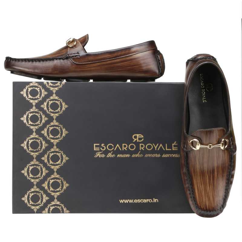 Branson Loafers in Brown Wood Finish