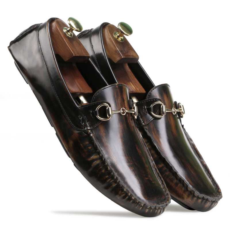 Branson Horsebit Driver Loafers in Brown