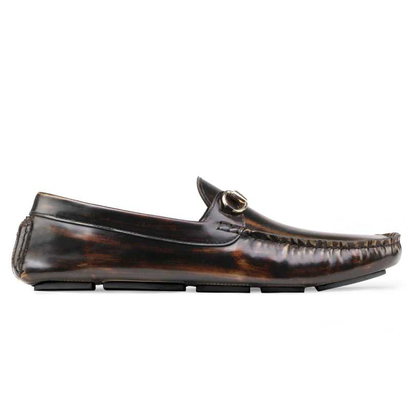 Branson Horsebit Driver Loafers in Brown