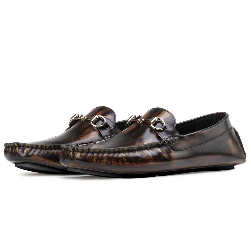 Branson Horsebit Driver Loafers in Brown