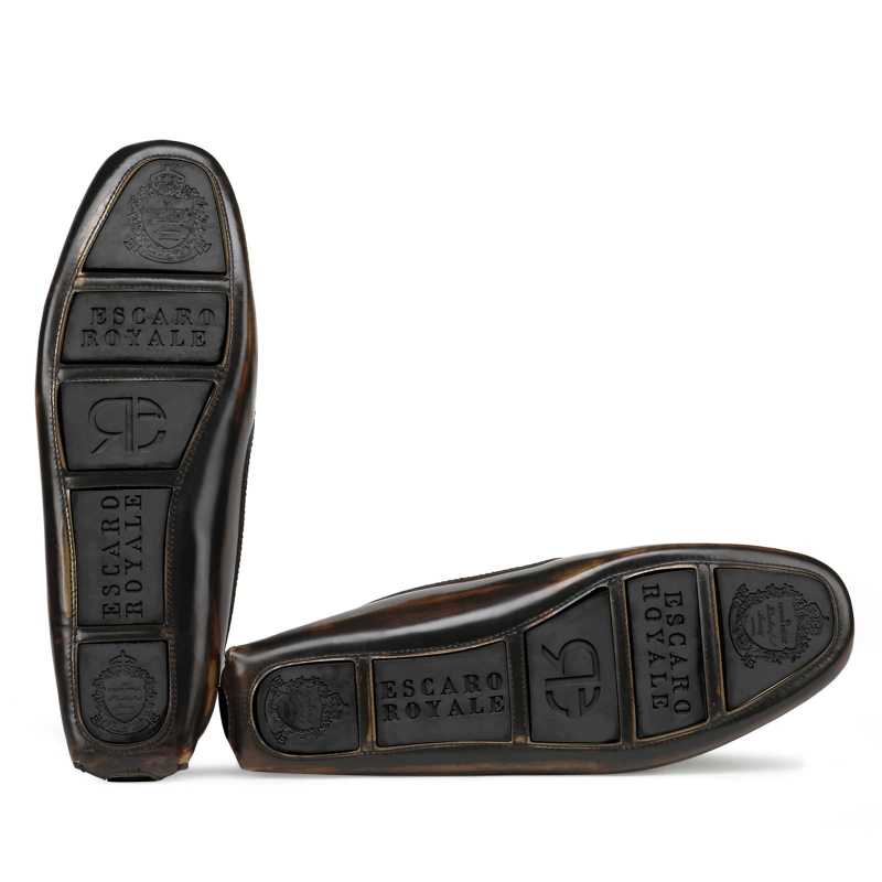 Branson Horsebit Driver Loafers in Brown