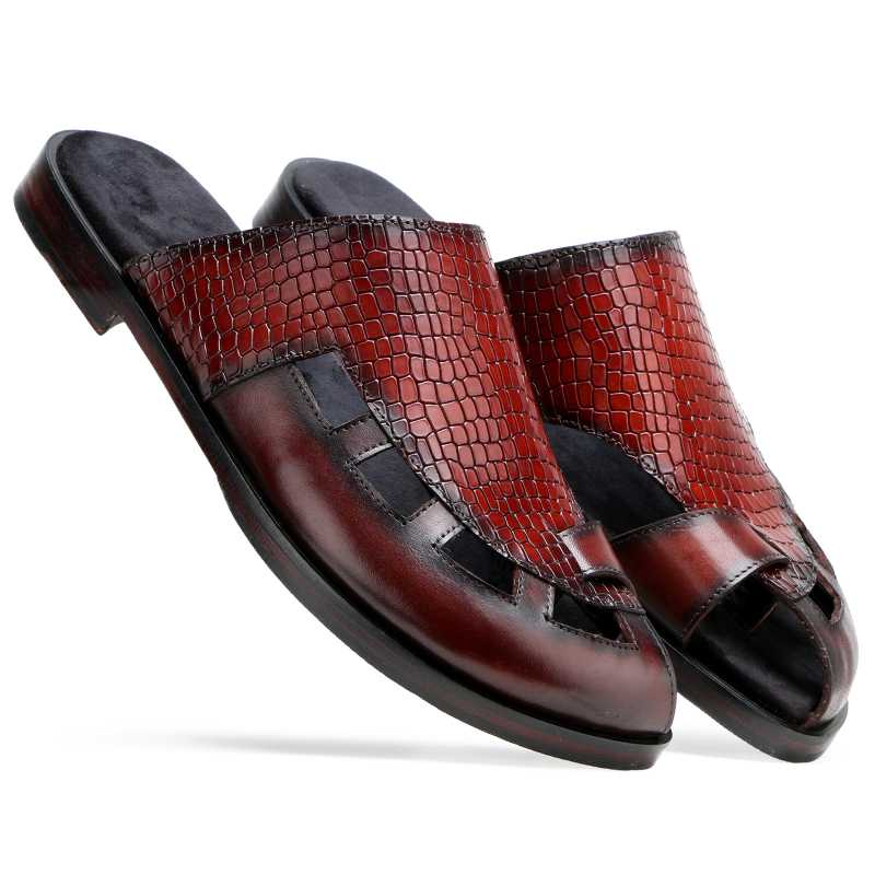 Segio Designer Slippers in Wine