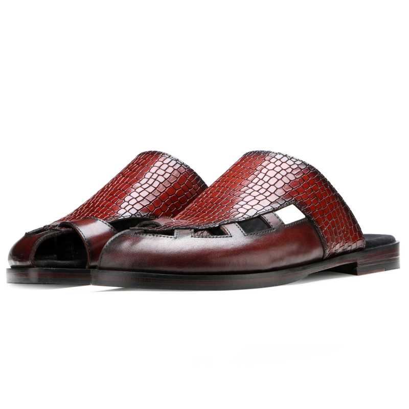 Segio Designer Slippers in Wine