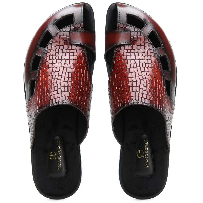 Segio Designer Slippers in Wine
