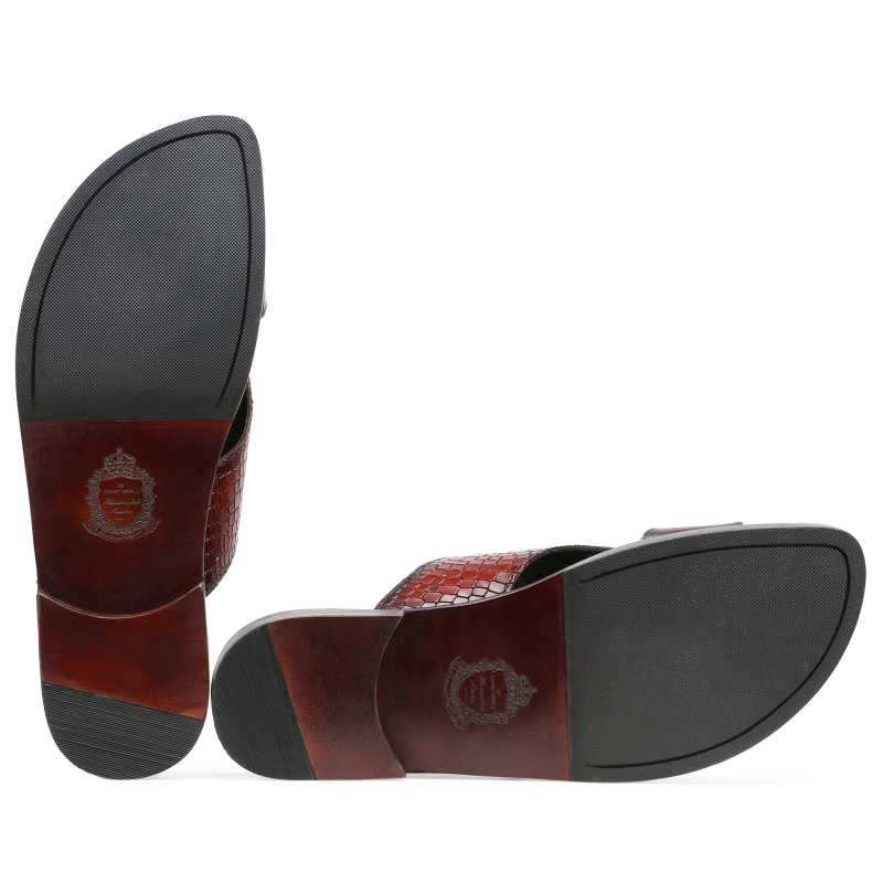 Segio Designer Slippers in Wine